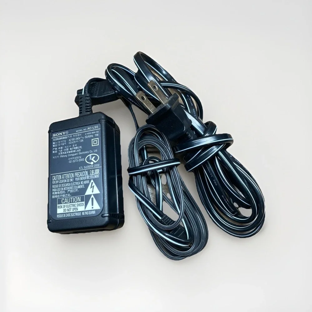 OEM Sony AC-LS5 Cyber-shot AC Power Adapter Charger 4.2V 1.5A Black‎